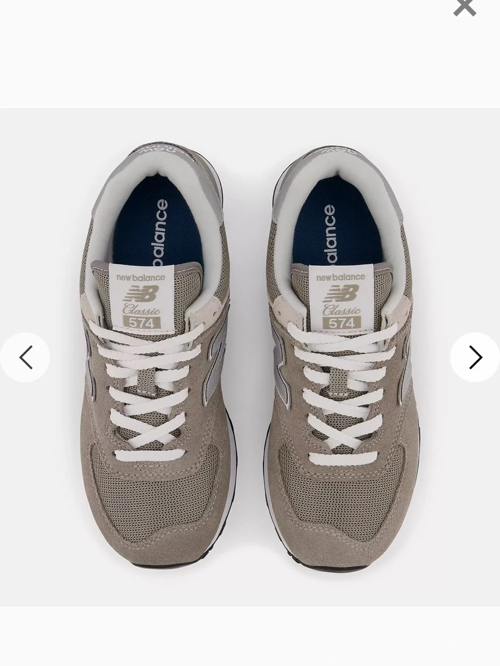 New Balance grey and light grey 574 Core sneakers